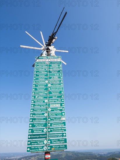 Klapotetz as a signpost for accommodation