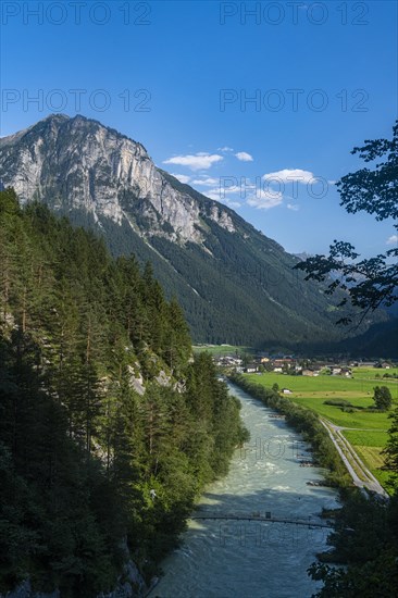 River Aare flowing through the Aare gorge