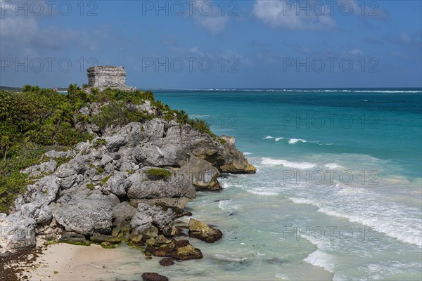 Pre-Columbian Mayan walled city Tulum