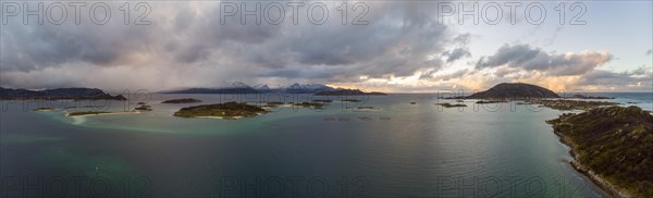 View over the sea to Baltsfjorden and the mountains of Balten
