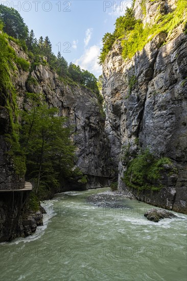 River Aare flowing through the Aare gorge