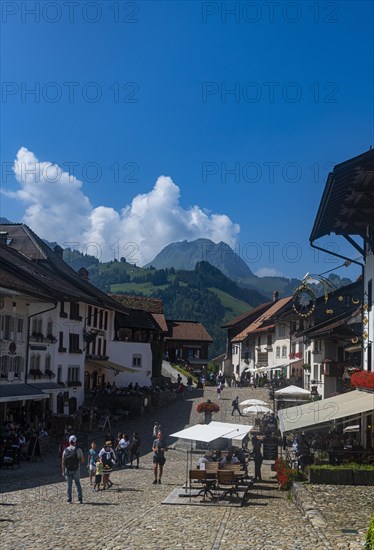 Medieval town in the Gruyere castle