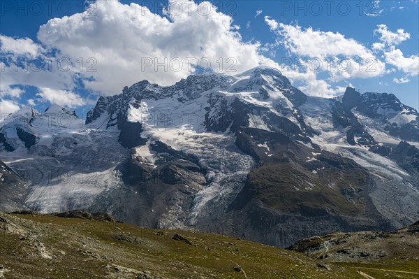 Mountains and Glacier on the Pennine Alps