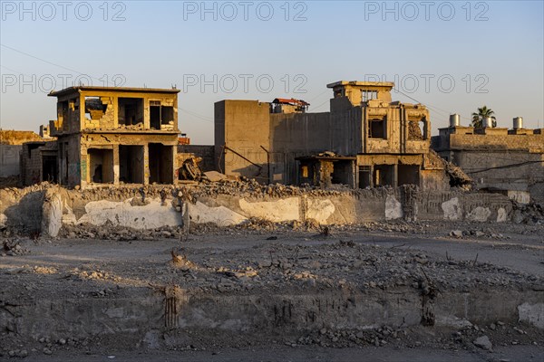 Destroyed houses from ISIS