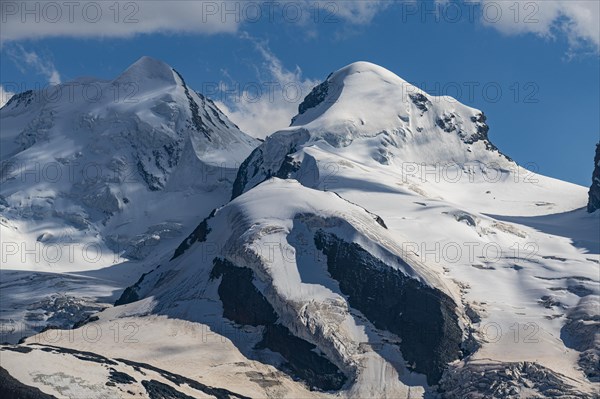 Mountains and Glacier on the Pennine Alps