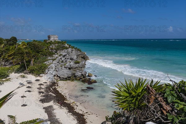 Pre-Columbian Mayan walled city Tulum