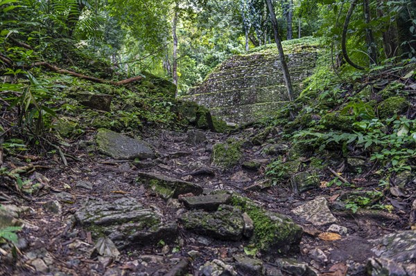 Archeological Maya site Yaxchilan in the jungle of Chiapas