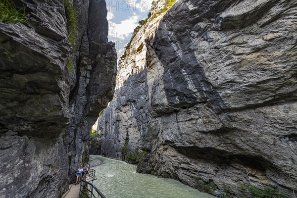 River Aare flowing through the Aare gorge