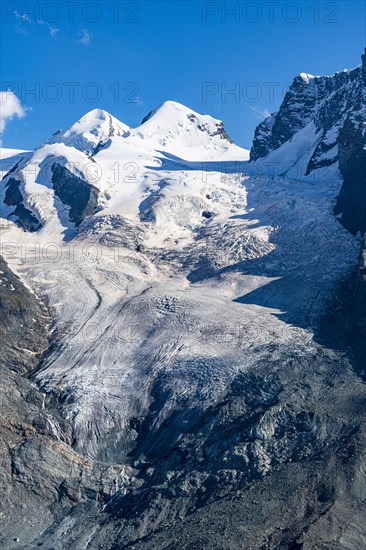 Mountains and Glacier on the Pennine Alps