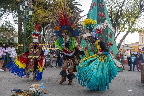 Tzotzil dancers performing for tourists