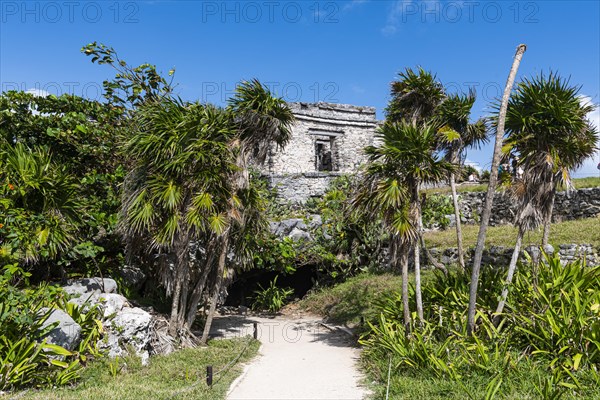 Pre-Columbian Mayan walled city Tulum