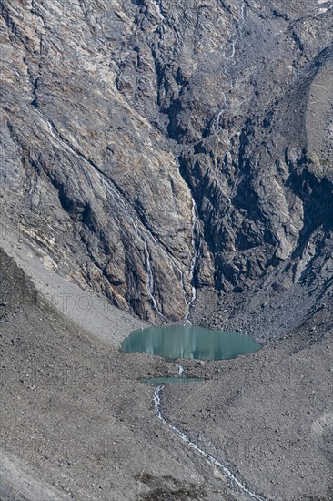 Glacierlake on the Pennine Alps