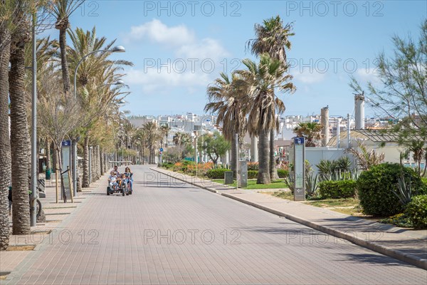 Deserted beach promenade at Ballermann during Lockdown