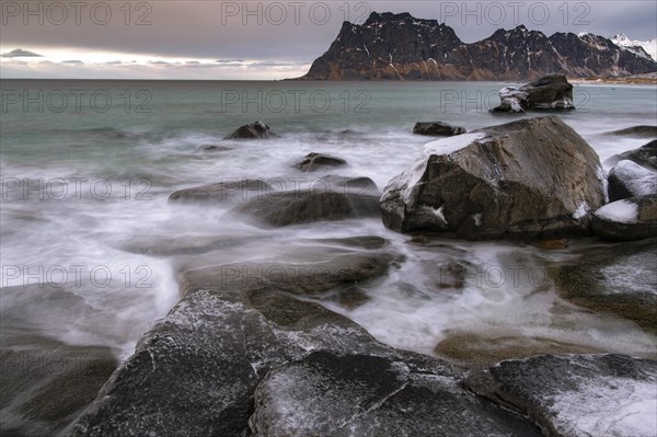 Stormy winter Scandinavian landscape