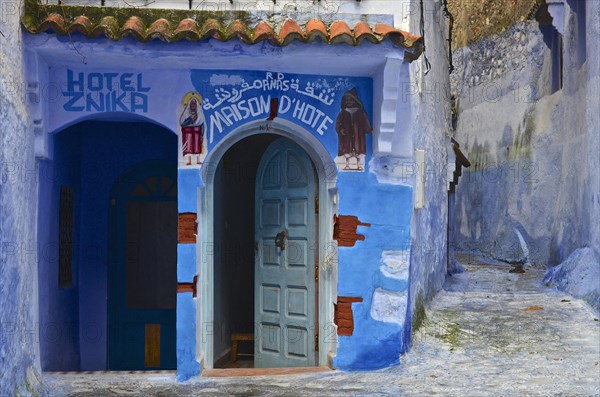 Entrance of hotel in old town