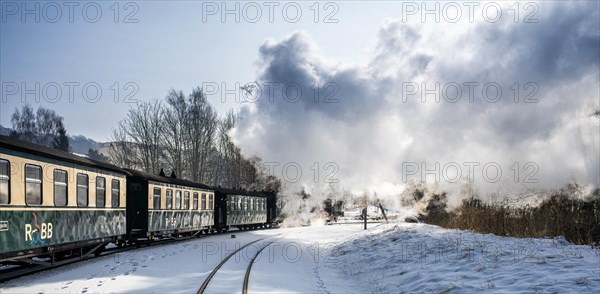 The historic railway Rasender Roland on the island of Ruegen