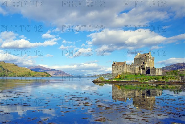 Eilean Donan Castle reflected in water