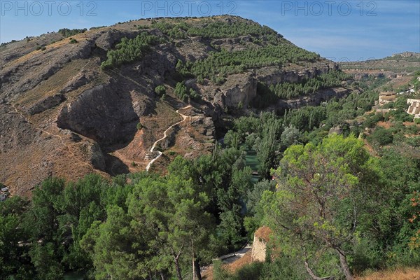 View from above on hiking trail near Cuenca