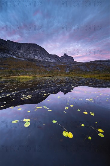 Mount Kulhornet reflected in small pond