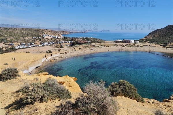 Cocedores sandy beach with Play Carolina and view of Aguilas