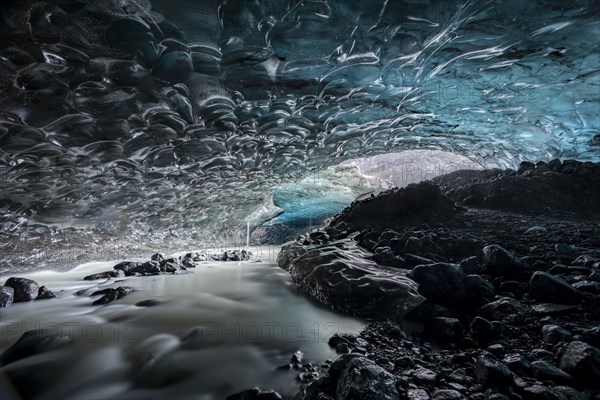 Ice cave in Vatnajoekull glacier