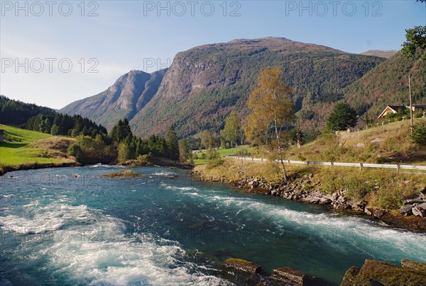 River and High Mountains