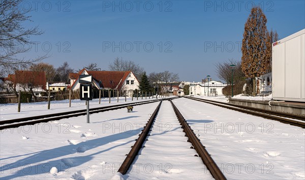 Binz train station on Ruegen in winter