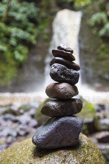 Cairns at the Salto do Prego waterfall