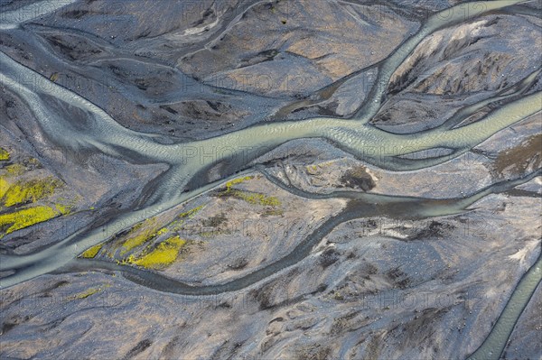 Glacial river from above