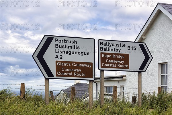 Two directional signs