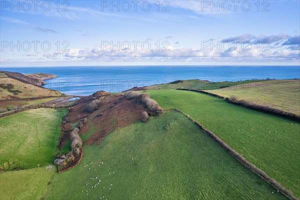 Farmland over Man Sands