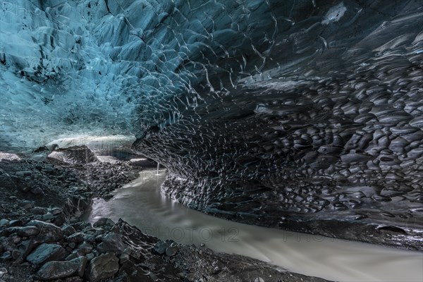 Ice cave in Vatnajoekull glacier