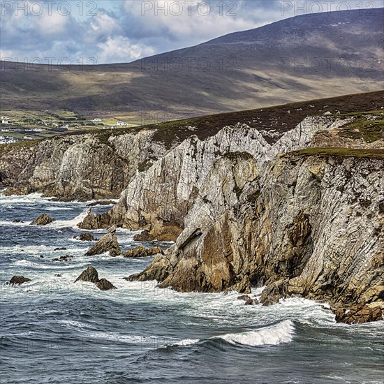 Wild coast with high cliffs