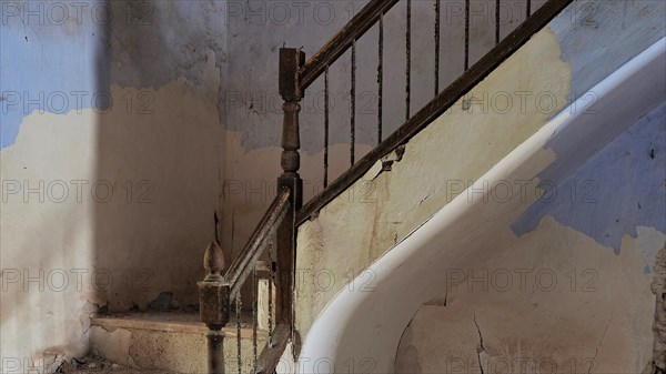 Staircase in abandoned house