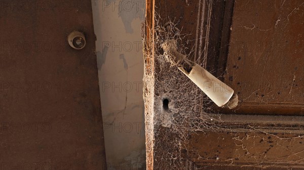 Old door with keyhole