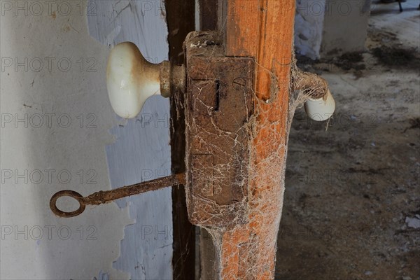 Old door with keyhole