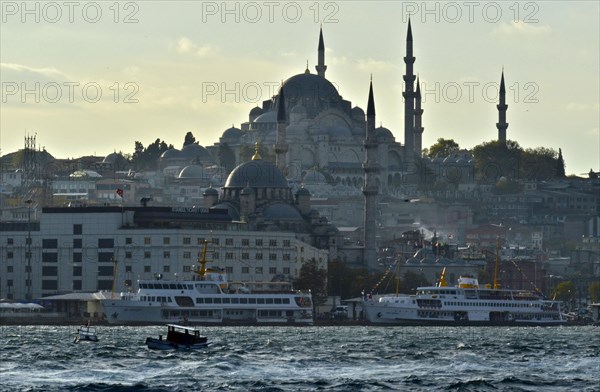 View over the Golden Horn to the mosque Hagia Sophia