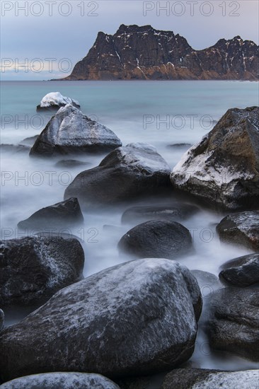 Stormy winter Scandinavian landscape