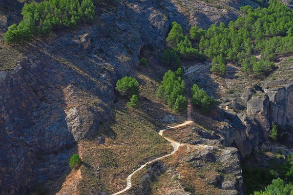 View from above on hiking trail near Cuenca