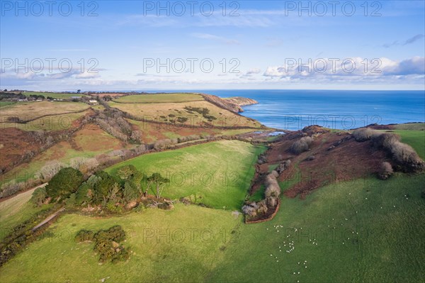 Farmland over Man Sands