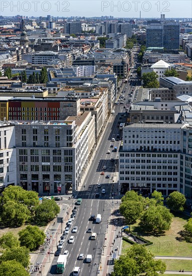 View of Potsdamer Platz with Leipziger Strasse and the Mall of Berlin