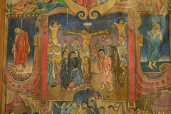 Mural painting in the church Iglesia de San Ignacio de Moxos
