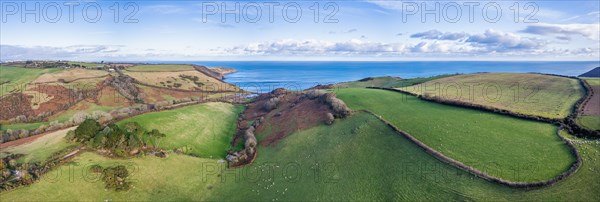 Panorama over Farmlands and Man Sands