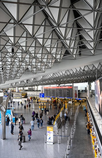 The check-in hall at Frankfurt Airport