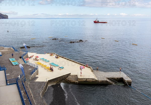 Bathing establishment among the rocks on the north coast of Funchal