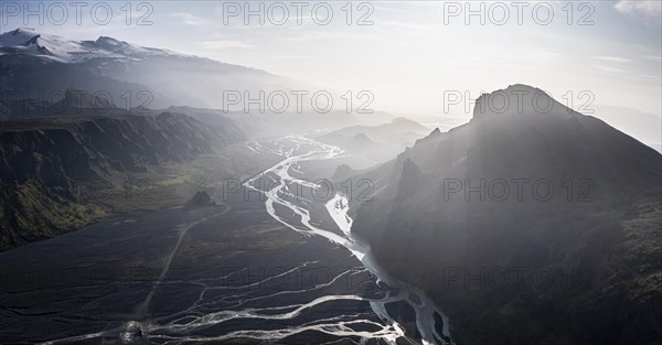 Mount Valahnjukur and glacier Eyjafjallajoekull