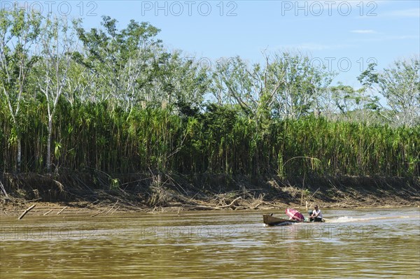 Longboat on the Rio Alto Beni