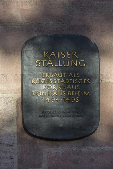 Information board at the former imperial stables