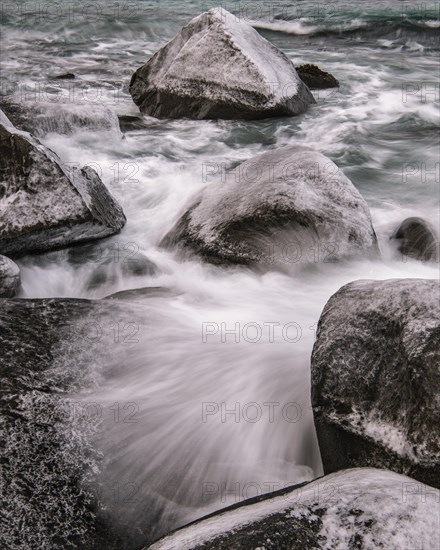 Stormy winter Scandinavian landscape