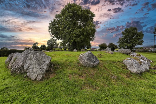 Stone circle in Carrowmore Megalithic Cemetery